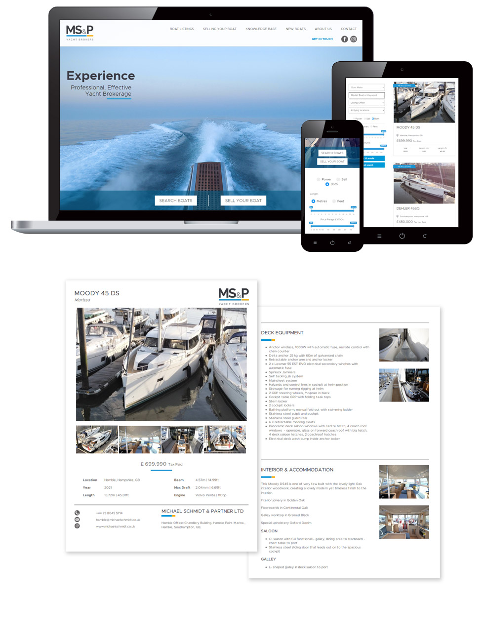Full yacht brokerage web system